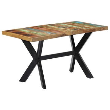 vidaXL Eettafel 140x70x75 cm massief gerecycled hout, Verzenden