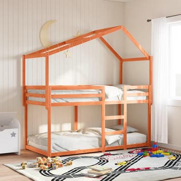 vidaXL Kinderbedhuisje 203x80,5x142 cm massief grenenhout, Verzenden