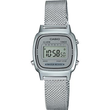 Casio retro dameshorloge 24mm zilverkleurig, Cd's en Dvd's, Verzenden, Nieuw in verpakking