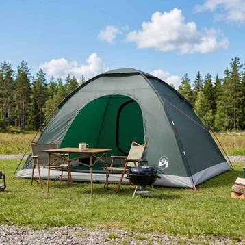 vidaXL Kamperen tent 6-persoons Leger Groen, Caravanes & Camping, Verzenden