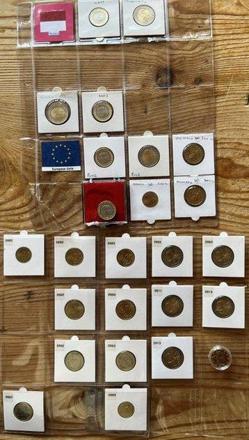 Monaco. Euro 2001/2022 (25 munten) (Zonder minimumprijs)