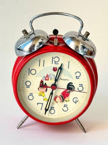 Wekker - mécanique animé vintage Xisen – Double cloche – «