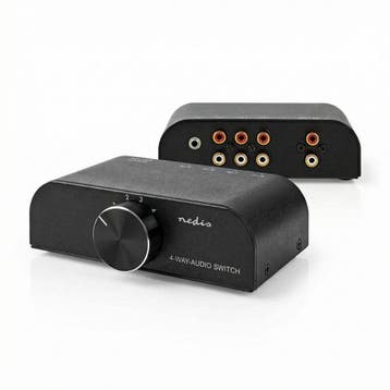 Nedis Analoge Audio-Switch - 4-Poorts poort(en) - Ingangen a, Verzenden, Nieuw