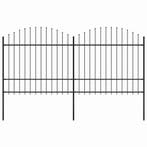 vidaXL Tuinhek met speerpunt staal 359x175 cm zwart, Verzenden