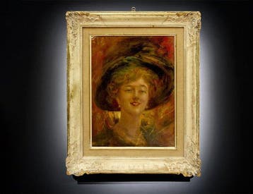 Pietro Scoppetta (1863 – 1920) - Ritratto di donna con