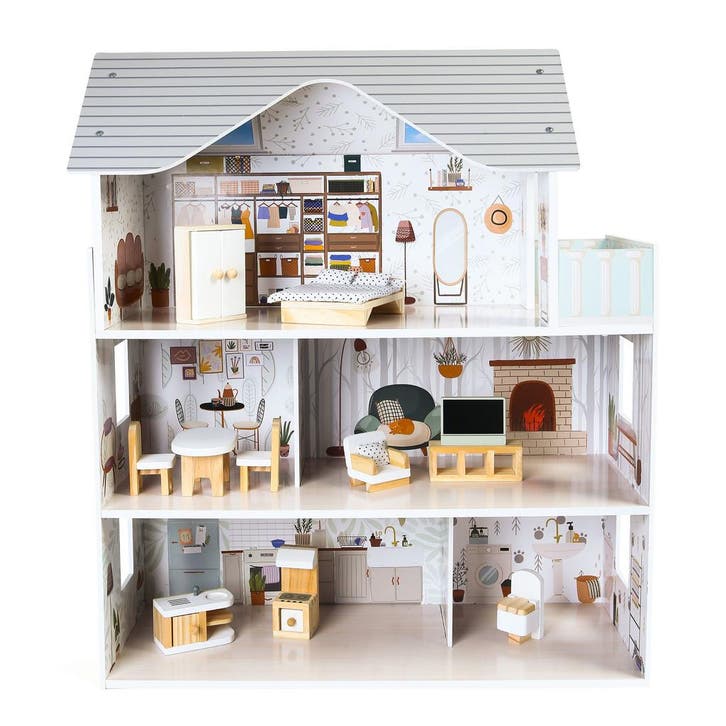Poppenhuis Emma 6 Kamers | 40% Korting | Retour Deal, Kinderen en Baby's, Speelgoed | Poppenhuizen, Gebruikt, Poppenhuis, Verzenden