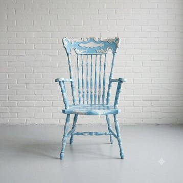 Wheel back stoel - Magritte - Beuken - handgeschilderd