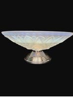 Schotel - Magnifique coupe large opalescente sur pied - Art