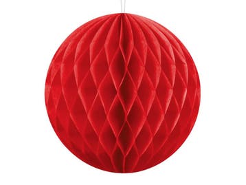 Honeycomb Bal Rood 10cm, Verzenden
