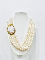 Zonder minimumprijs - Halsketting Zilver - Parel - Cameo
