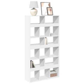 vidaXL Boekenkast 100x33x187,5 cm bewerkt hout wit, Verzenden