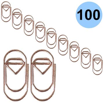Fako Bijoux - 100x Mini Paperclip Diamant Rosé Goud - Rosé, Diversen, Cadeauverpakkingen, Verzenden, Nieuw