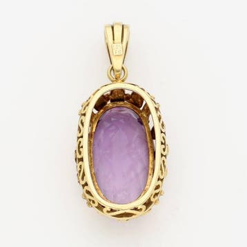Pendentif - 14 carats Or jaune Améthyste