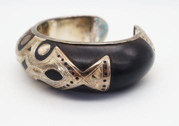 Zilver - Armband - Houten armband Tuareg