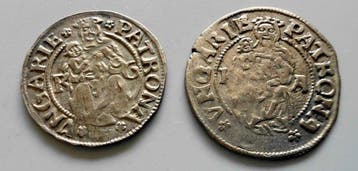 Hongarije. Denier 1510 KG en 1526 IA (onbekend