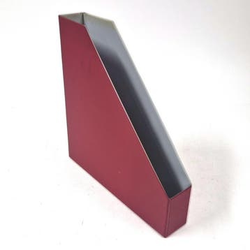 Vintage Dual platenrek van rood plastic voor lp's, Verzenden