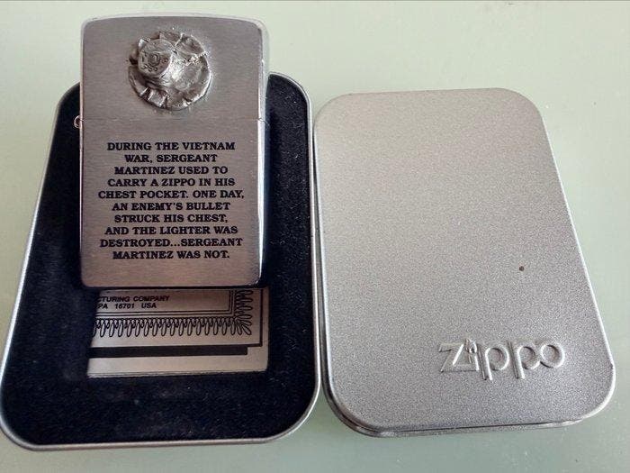 Zippo - Encendedor zippo Vietnam Sergeant Martinez -, Verzamelen, Rookartikelen, Aanstekers en Luciferdoosjes