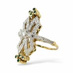 Bague - 14 carats Or jaune, Bague en or 14K, diamant et, Bijoux, Sacs & Beauté
