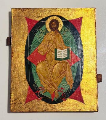 Icoon - Christus Pantokrator - Hout - Met de hand