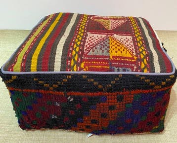Kelim Poef - Kelim - 48 cm - 48 cm