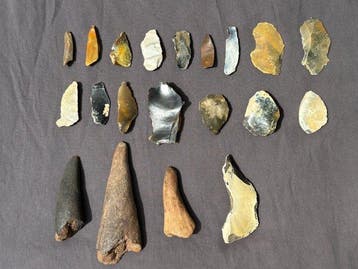 Paléolithique 20 pièces artefacts préhistoriques –