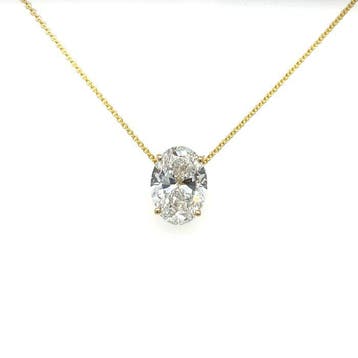 Halsketting - 14 karaat Geel goud - 6.06ct. tw. Diamant, Nieuw