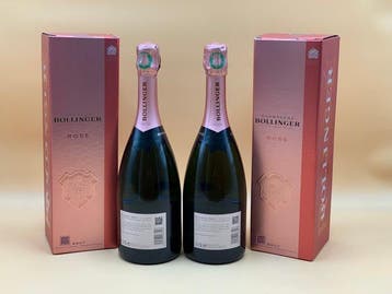 Bollinger - Champagne Rosé - 2 Flessen (0.75 liter), Verzamelen, Nieuw