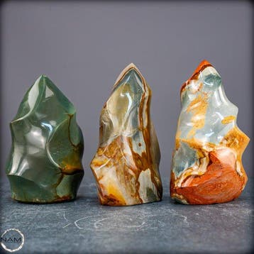 Natuurlijke Polychrom-Jaspis-vlammen– natuurkunst in