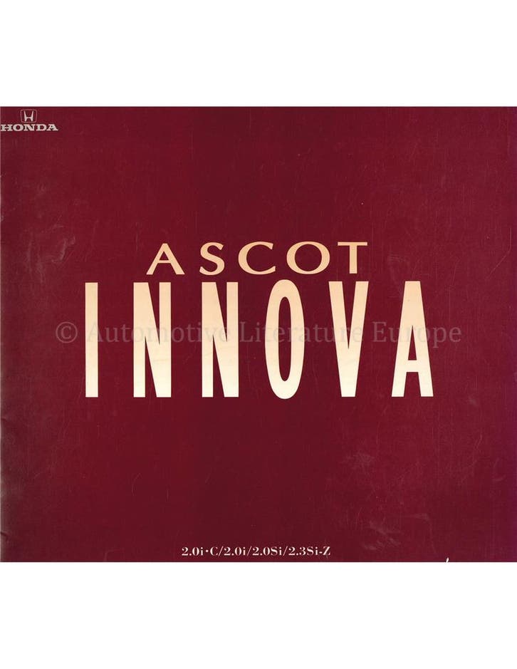 1993 HONDA ASCOT INNOVA BROCHURE JAPANS, Livres, Autos | Brochures & Magazines
