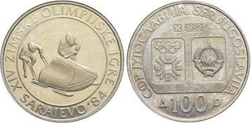 100 Dinar 1982 Jugoslawien Sozialistische Republik 1963-1992, Verzenden, België