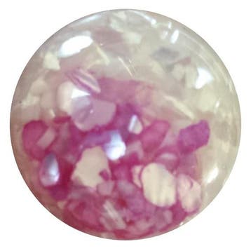 Fako Bijoux - Click Button - Steentjes Grind - Fuchsia/Wit, Verzenden, Nieuw