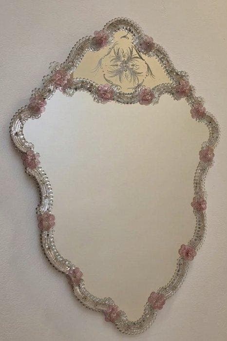 Spiegel - Muranoglas, Antiek en Kunst, Antiek | Meubels | Stoelen en Sofa's