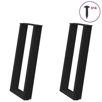 vidaXL Console tafelpoten 2 st U-vormig 38x(72-73) cm staal, Verzenden
