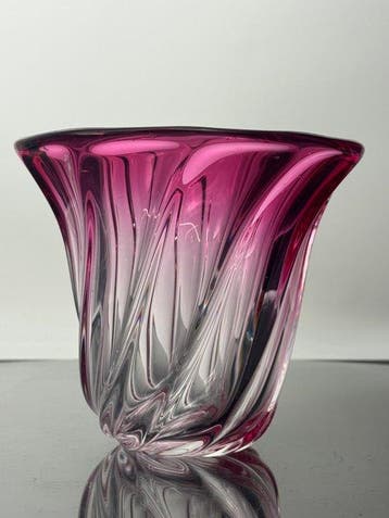 Val Saint Lambert - René Delvenne - Vase - Cristal - Vase