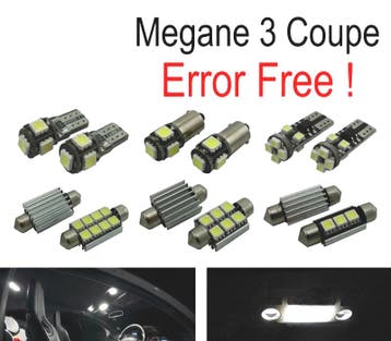 Kit 12 Ampoules Led Intérieur 2009-2016, Pour Renault Megane, Autos : Pièces & Accessoires, Verzenden