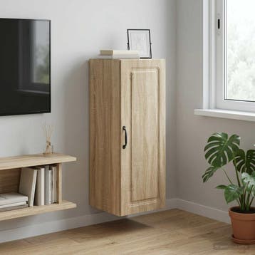 vidaXL Wandkast 33 x 34,5 x 90 cm Bewerkt hout Sonoma Eiken, Verzenden