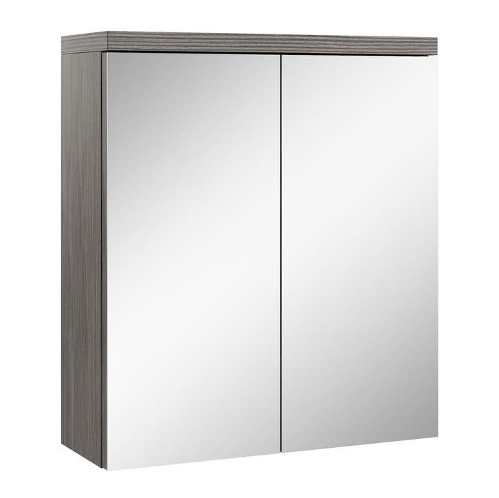 Spiegelkast Toledo 60 x 20 x 60 cm Grijs Eiken Badkamerkast, Maison & Meubles, Salle de bain | Meubles de Salle de bain, Envoi