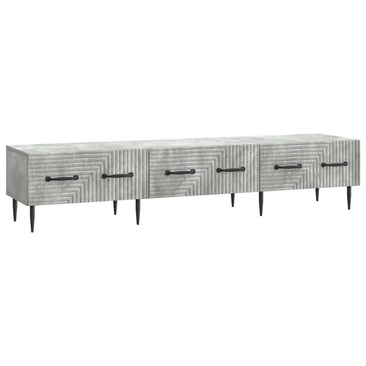 vidaXL TV Kast met lade Betongrijs 147 x 34,5 x 30 cm, Huis en Inrichting, Kasten |Televisiemeubels, Nieuw, Verzenden