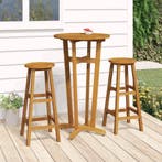 vidaXL 3-delige Barset massief acaciahout, Tuin en Terras, Verzenden, Nieuw