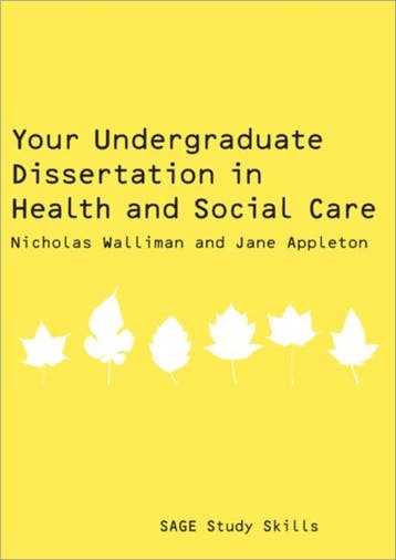 Your Undergraduate Dissertation In Health And Social Care |, Verzenden, Nieuw