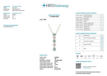 Halsketting - 14 karaat Geel goud - 2.00ct. tw. Smaragd -, Nieuw