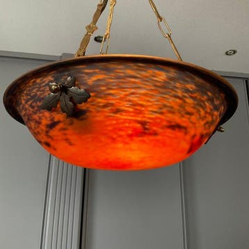 Lamp - Pâte de Verre lamp in de stijl van Art Nouveau -, Antiek en Kunst