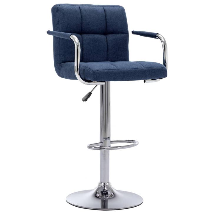 vidaXL Barstoel stof blauw, Maison & Meubles, Tabourets de bar, Envoi