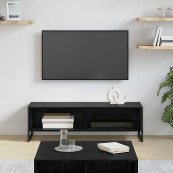vidaXL TV Kast 100 x 36,5 x 30,5 cm Zwart Eiken Bewerkt hout, Verzenden