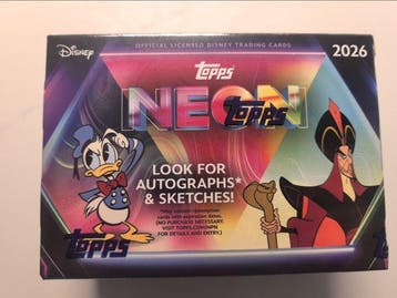 Topps - 1 Box - Disney Neon Collectors Cards, Nieuw