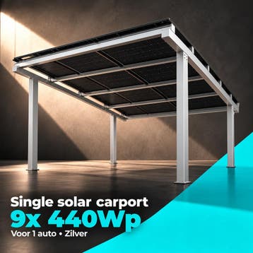 Single Solar Carport Pakket - 1 auto - 9x 440, Doe-het-zelf en Bouw, Ophalen of Verzenden, Nieuw
