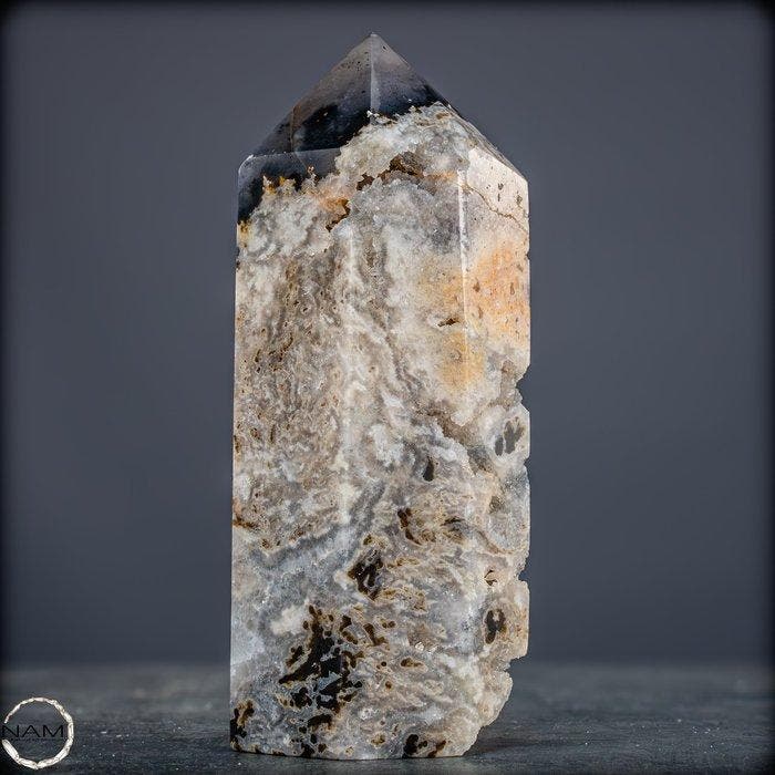 Natuurlijke agaat chalcedoon obelisk kristal, zeer, Antiek en Kunst, Curiosa en Brocante
