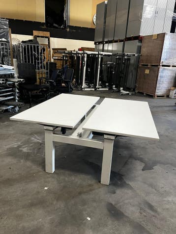 Duo Zit Sta Bureau Steelcase Ology - Meer dan 50% goedkoper!, Verzenden, In hoogte verstelbaar, Zo goed als nieuw