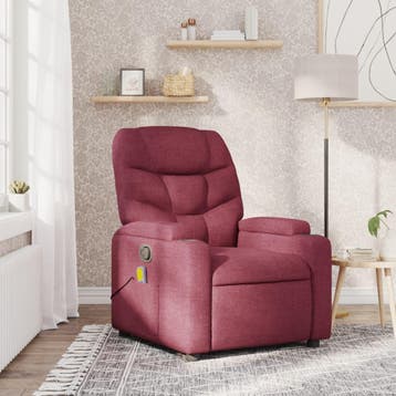 Massagestoel Wijnrood | 35% korting | Retour deal, Huis en Inrichting, Eenpersoons, Verzenden, 75 tot 100 cm, Zo goed als nieuw