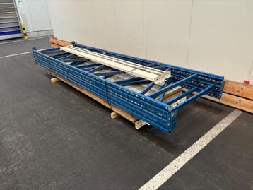 Palletstelling - 3 staanders 4000x1100mm - Tot. lengte: 6m30, Ophalen of Verzenden